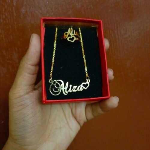 Name Locket with Ring Set