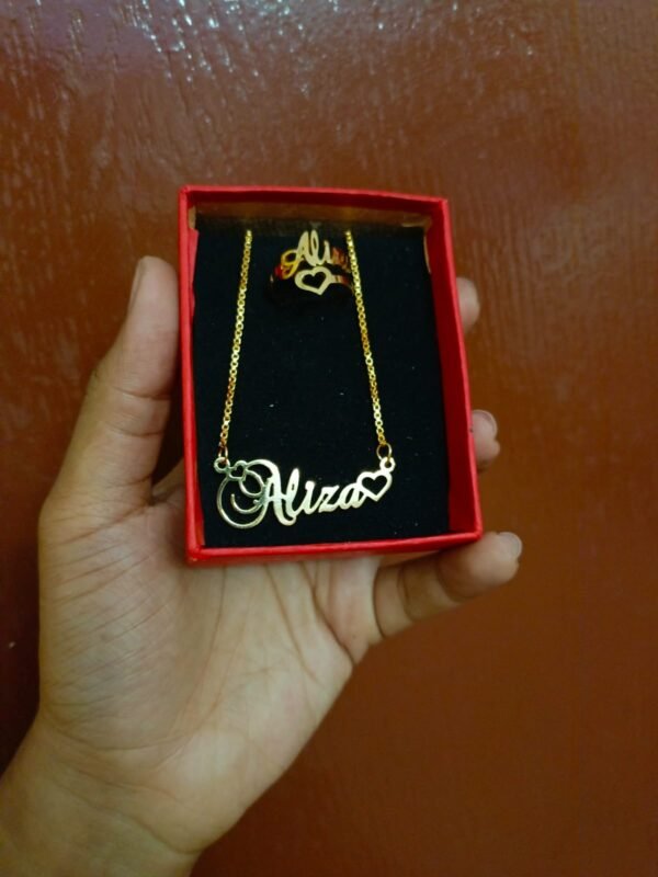 Name Locket with Ring Set